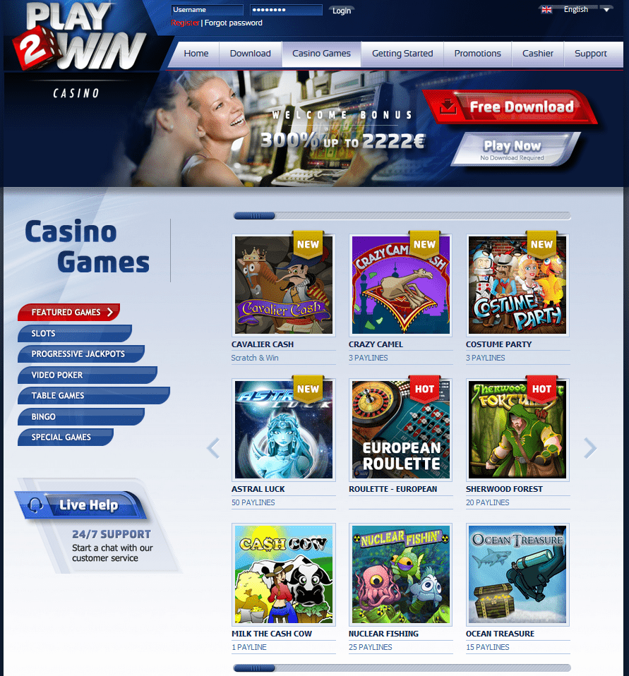 Play2WIn Casino Games