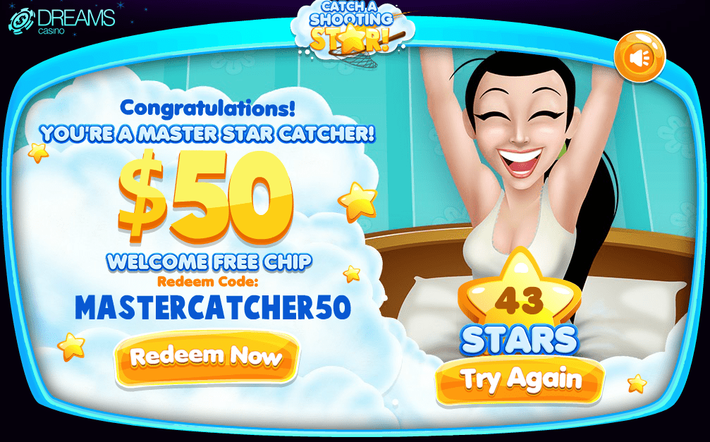 Catch a Shooting Star Dreams Casino MASTERCATCHER50