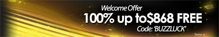 BuzzLuck online Slots and Casino : Welcome Bonus 100% Match up to $868