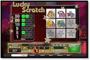 Lucky Creek Online Casino Scratch Cards Lottery