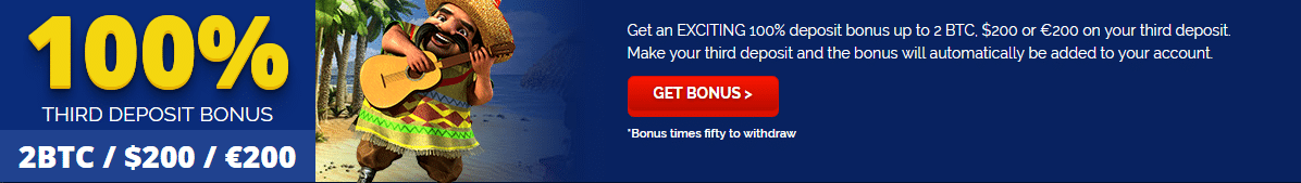 BetChain Bitcoin Casino Massive 2BTC 3rd Deposit Bonus