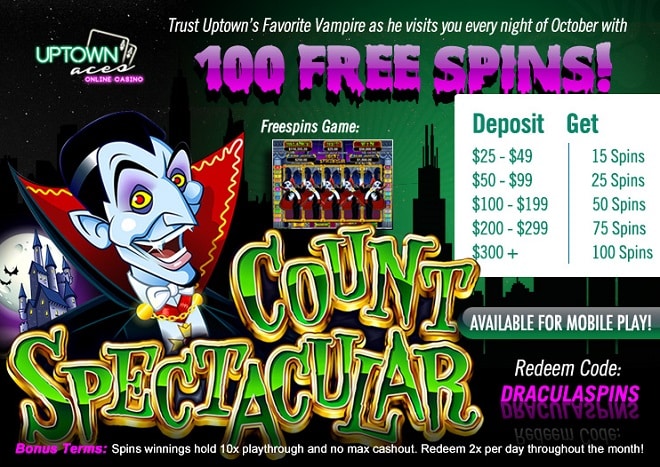 Uptown Aces Count Spectacular Daily Free Spins