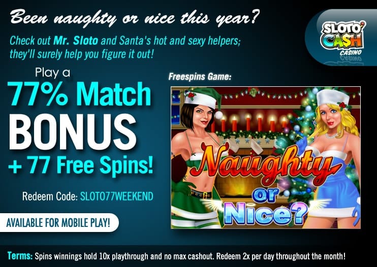 Sloto Cash Casino Naughty or Nice early Xmas gifts