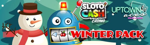 SlotoCash Casino Uptown Aces Winter Welcome Pack