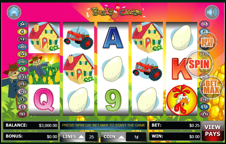 Liberty Slots 100 FREE Spins WGS Funky Chicken