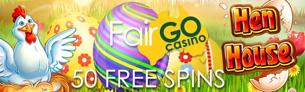 Fair Go Casino RTG Easter Hen House 50 FREE Spins