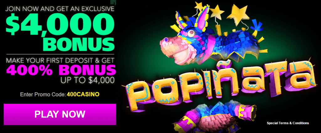 Uptown Aces Popinata RTG First Deposit Bonus