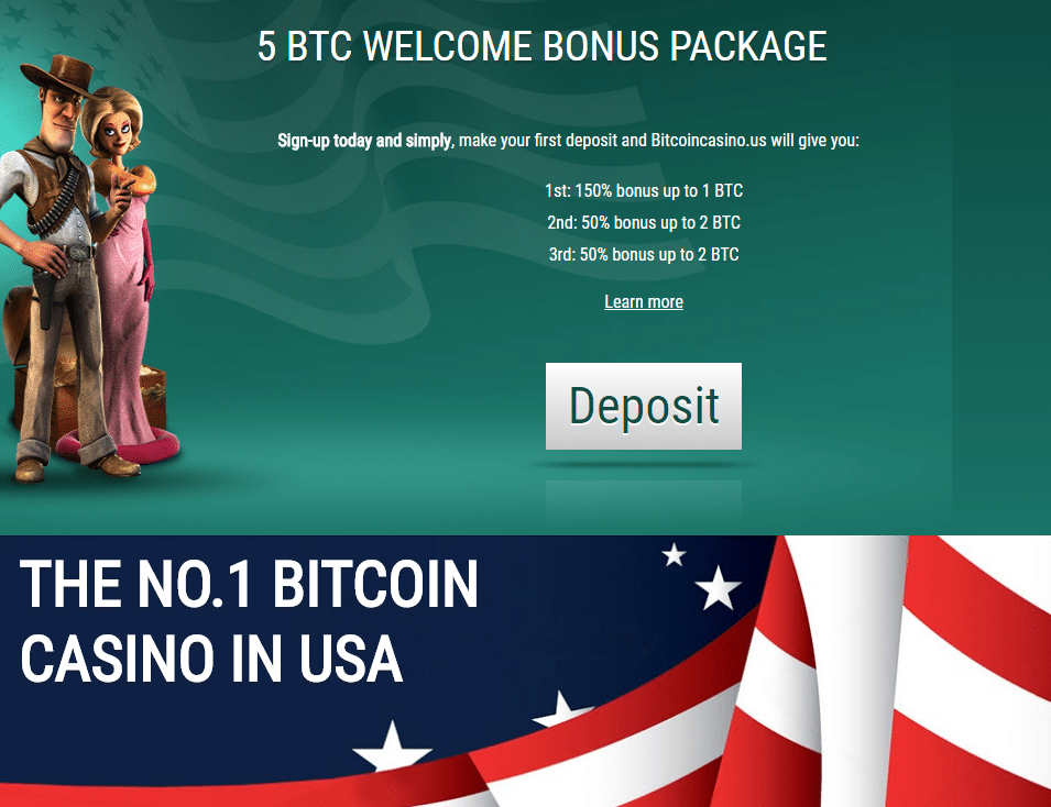 BitcoinCasinoUS 5 BTC Welcome Bonus