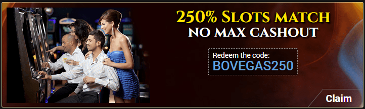 BoVegas 250% Slots Match