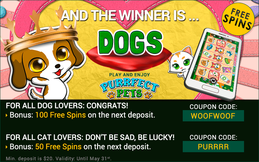 Fair Go Casino RTG Purrfect Pets 100 Free Spins