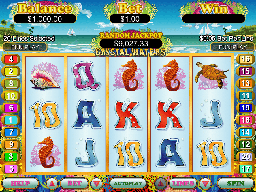 Royal Ace Casino RTG Crystal Waters FREE Spins No Deposit Bonus