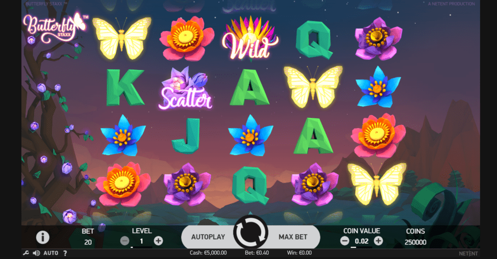 VIP Spel  Casino NetEnt Butterfly Staxx