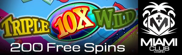 Miami Club Casino 10x 200 FREE Spins