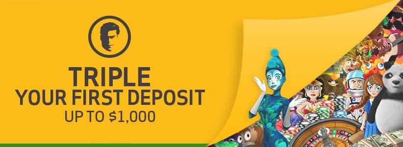 Joe Fortune Triple your First Deposit up to $1000