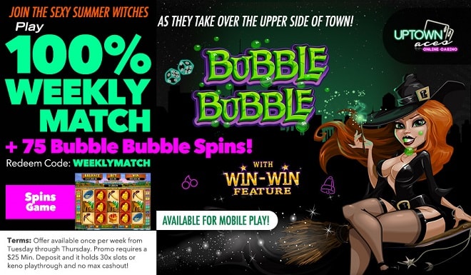 Uptown Aces Bubble Bubble RTG Weekly Match