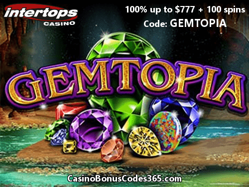 Everygame Casino Red New Game RTG Gemtopia Deposit Bonus plus FREE Spins