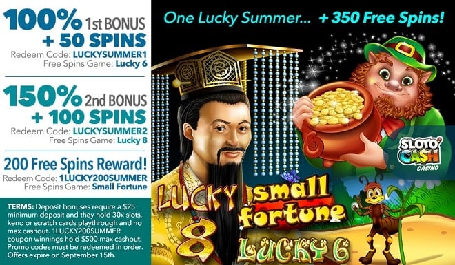 SlotoCash Casino One Lucky Summer