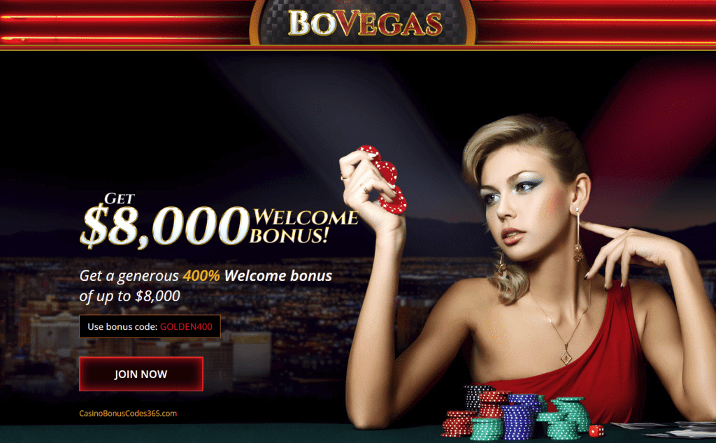 BoVegas Casino 400% up to $8000 Welcome Bonus