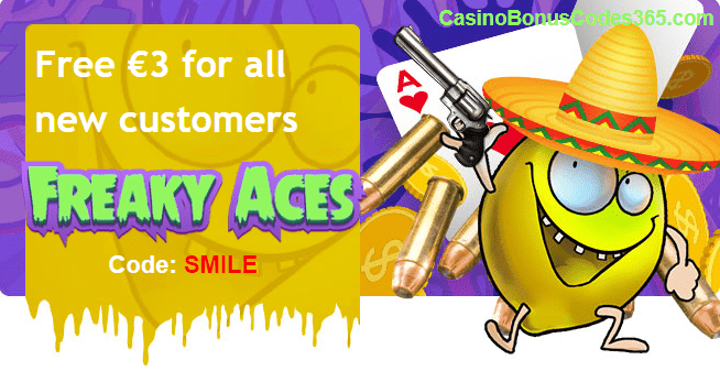 Freaky Aces €3 No Deposit FREE Chips