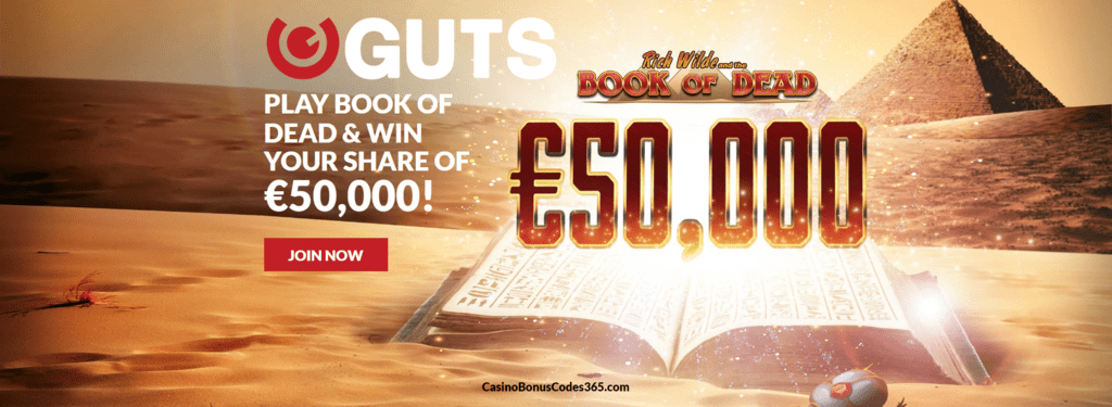 Guts.Com Book of Dead €50000 Giveaway