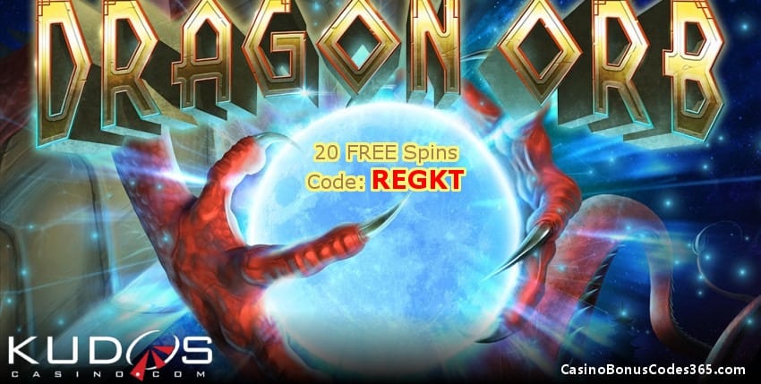 Kudos Casino RTG Dragon Orb 20 FREE Spins