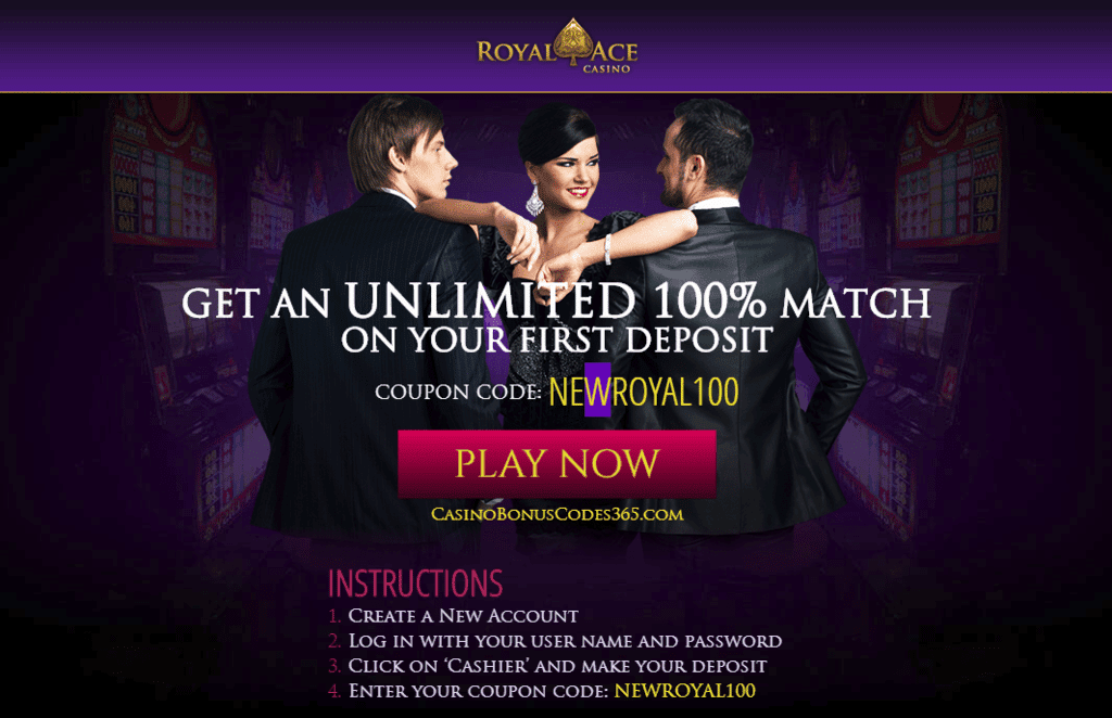 Royal Ace Casino 100% Bonus