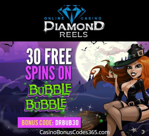 Diamond Reels Casino RTG Bubble Bubble 30 No Deposit FREE Spins