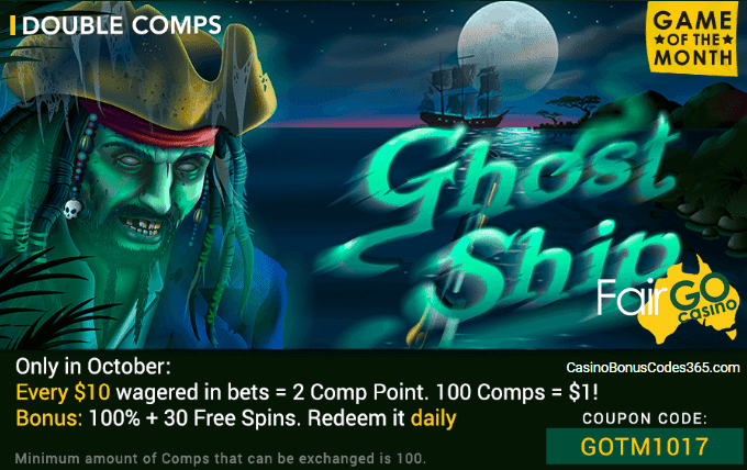 Fair Go Casino RTG Ghost Ship Game of the Month GOTM