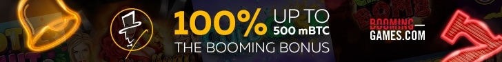 FortuneJack 100% up to 500mBTC Booming Games