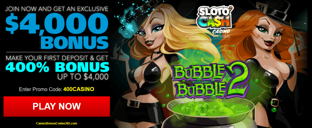 SlotoCash Casino RTG Bubble Bubble 2 Welcome Bonus