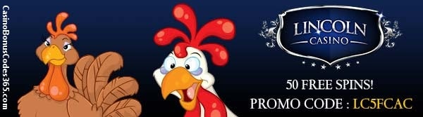 Lincoln Casino 50 Free Spins on Funky Chicken