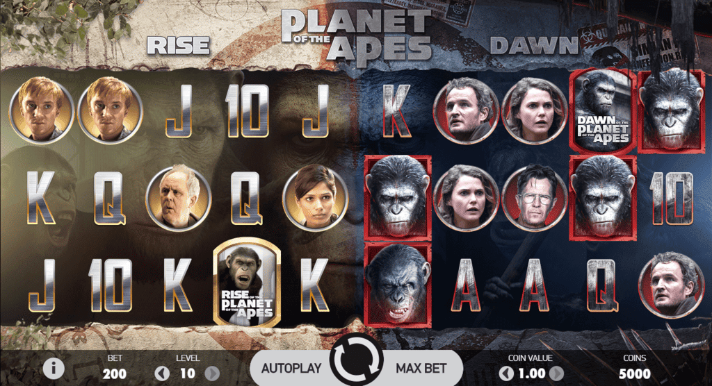 Bet N Spin NetEnt Planet of the Apes