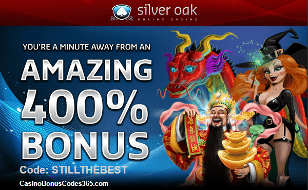 Silver Oak Casino 400% No Rules Bonus Welcome Offer