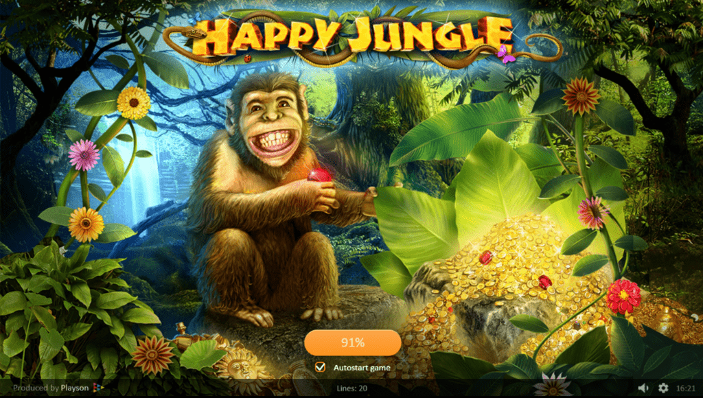 MyWin24 Playson Happy Jungle 15 No Deposit FREE Spins