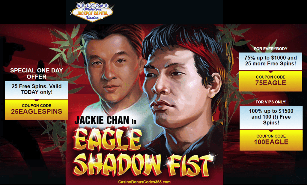 Jackpot Capital New RTG Game Eagle Shadow Fist