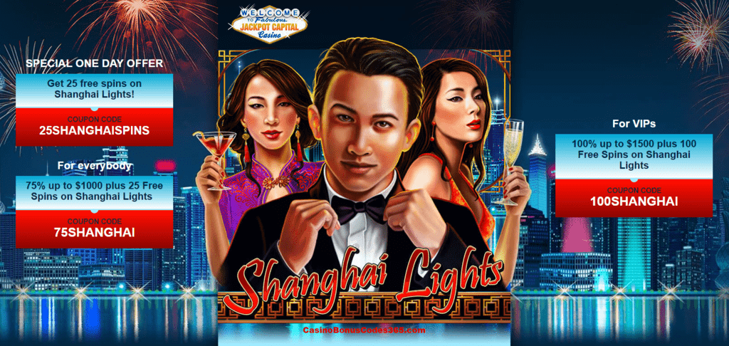 Jackpot Capital New RTG Game Shanghai Lights