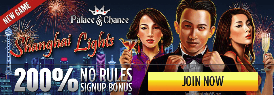 Palace of Chance Online Casino RTG Shanghai Lights 250% Bonus plus 50 FREE Spins