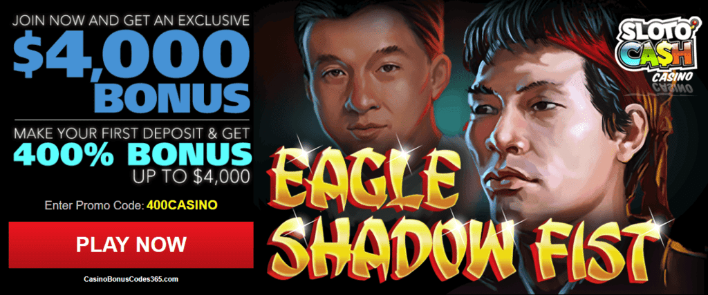 SlotoCash Casino RTG Eagle Shadow Fist