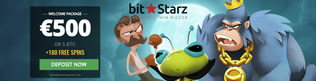 Bitstarz Bitcoin Casino 5 BTC plus 180 FREE Spins Welcome Package