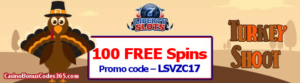 Liberty Slots 100 FREE Spins WGS Turkey Shoot