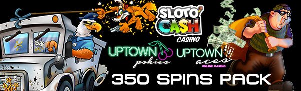 SlotoCash Casino Uptown Pokies Uptown Aces Mid-March 350 Cash Free Spins Pack!