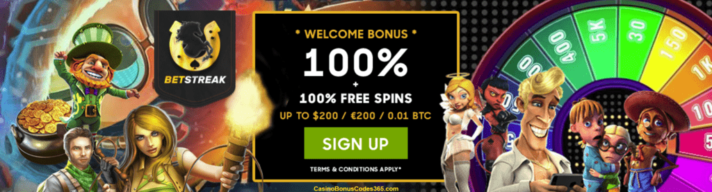 Betstreak Bitcoin Casino First and Second Deposit Bonus 2 BTC 150 FREE Spins