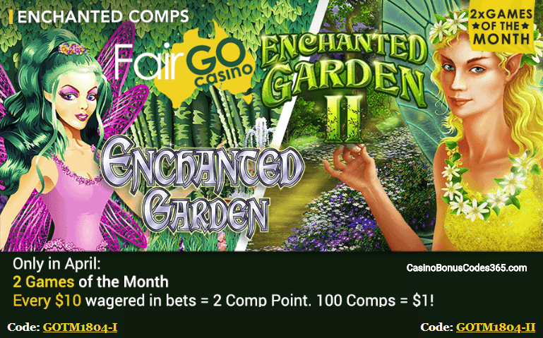 Fair Go Casino April Games of the Month RTG Enchanted Garden Enchanted Gard Den II