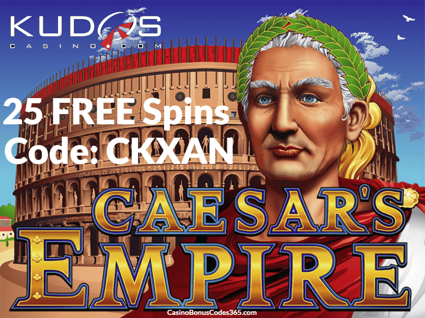 Kudos Casino 25 FREE Spins RTG Caesars Empire