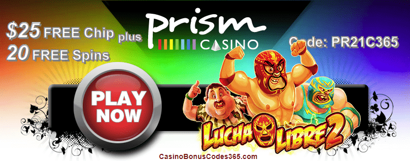 Prism Casino New RTG Game Lucha Libre 2 $25 FREE Chips plus 20 FREE Spins