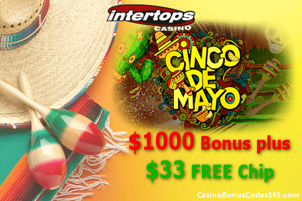 Everygame Casino Red Cinco de Mayo $1000 Bonus plus $33 FREE