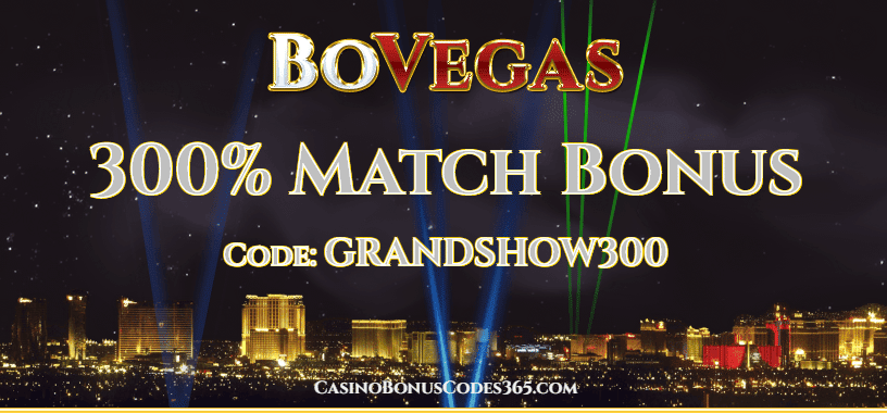 BoVegas Casino 300% Match Welcome Bonus