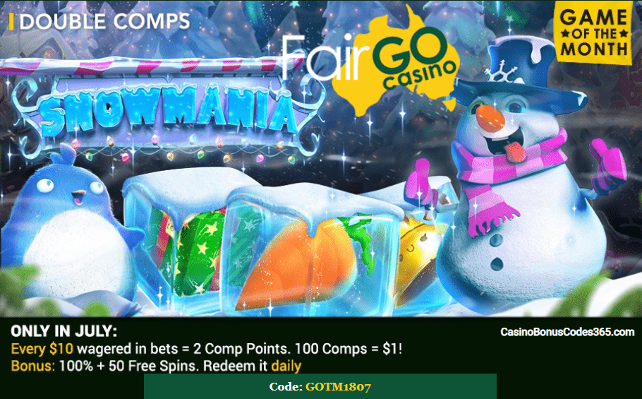 Fair Go Casino July Games of the Month RTG Snowmania