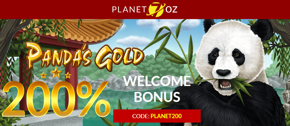 Planet 7 OZ Casino 200% Slots and Keno Bonus New RTG Game Pandas Gold