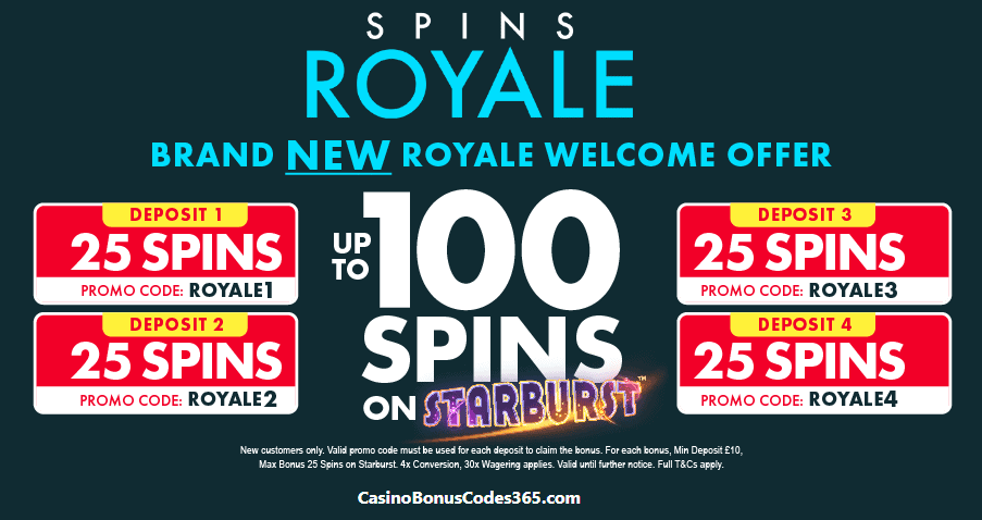 Spins Royale 100 FREE Spins